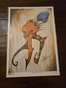 NIGEL SADE Art Authentic Signed 2014 Frantic Mind of the Emotional Titan 19"x13" - Picture 1 of 3