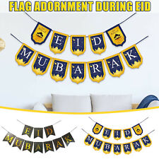 Eid Mubarak Banner Ramadan Hanging Bunting New Year Islamic Party Decor Supplies