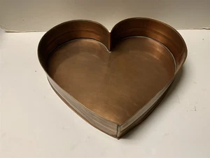 Handmade Artist Signed Michael Bonne Copper Heart Wall Art Tray - Picture 1 of 5