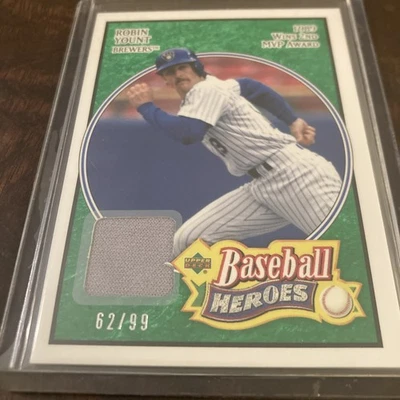 Camiseta Robin Yount Game Worn 2005 Upper Deck Baseball Heroes 62/99 Foto 1 de 4