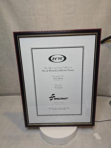 Skilcraft Wood Photo/Certificate Frame. Document Size 18"X24" Mat Size 14"X20" - Picture 1 of 3