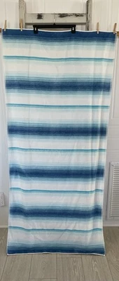 Tommy Bahama Home Beach Towel W/tiny hole Blue Stripes 66” X 32” - Image 1 of 4