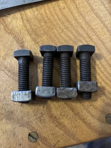 Vintage Vierkantschrauben und Muttern 4er Set, 3/8-16 x 1 1/2" lang - Bild 1 von 3