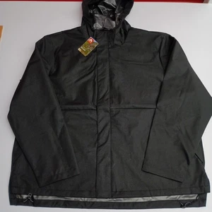 Ozark Trail Rain Jacket Men's Size 3XL Black Waterproof Hooded Lined Pockets - Picture 1 of 10