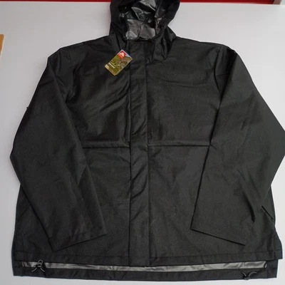 Ozark Trail Rain Jacket Men's Size 3XL Black Waterproof Hooded Lined Pockets - Image 1 of 4