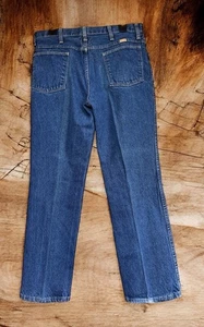 Vintage Rustler Yellow Tag Jeans 36x29 USA Distressed Faded Denim VTG - Picture 1 of 17