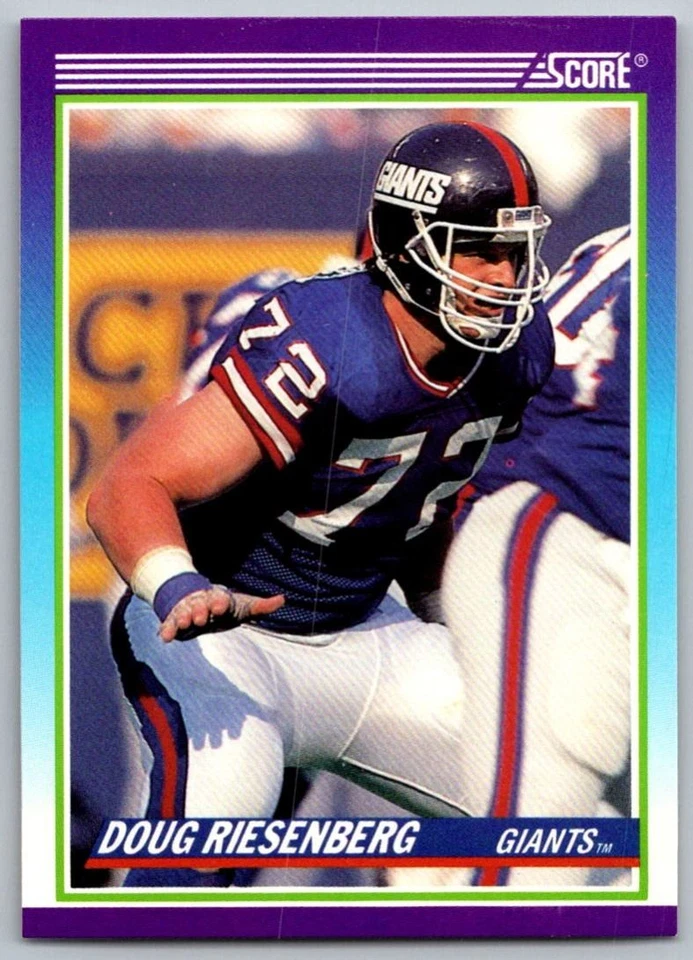 1990 Score Doug Riesenberg Rookie New York Giants #542 - Image 1 of 2