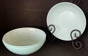 "Lote de 3 cuencos IKEA Besegra turquesa claro 6,25"" vidrio templado sopa de cereales" - Imagen 1 de 2