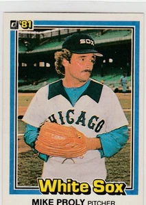 1981 donruss #596 Mike Proly WHITE SOX - Picture 1 of 1