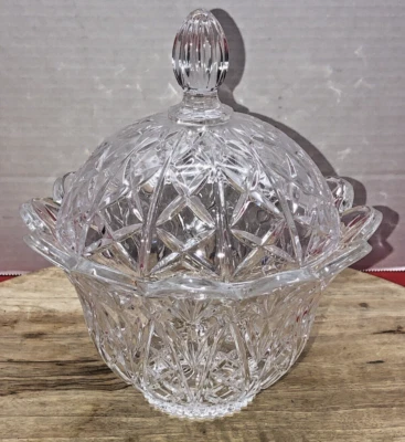 Tigela de cristal prato de doces DePlomb coberto de chumbo 6" feito nos EUA - Imagem 1 de 4