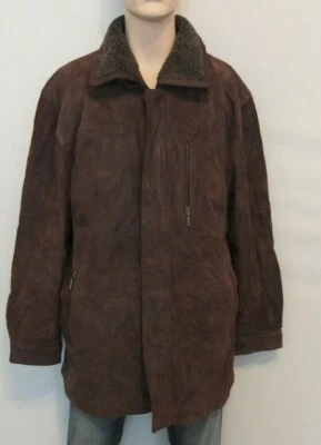 * C&A Winter Leder Jacke m. Besatz Gr. 56 TOP Braun - Bild 1 von 4