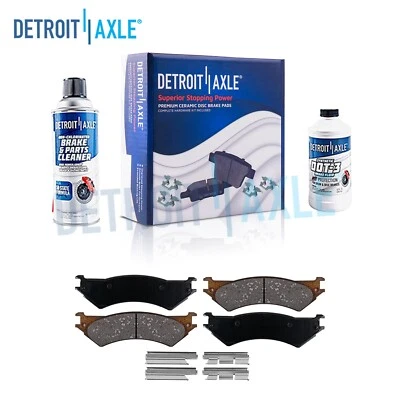 Pastillas de freno traseras de cerámica con herrajes para Ford E-250 Econoline E-350 Club Wagon Foto 1 de 4