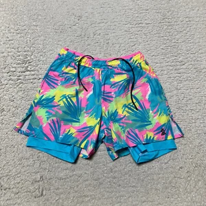 Chubbies Shorts Men Small Blue Pink Floral 5.5" Liner Swim Wear Surfing Running - Picture 1 of 15