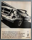 1962 Champion Spark Plugs vintage print ad 10.4x13 Chrysler has joined