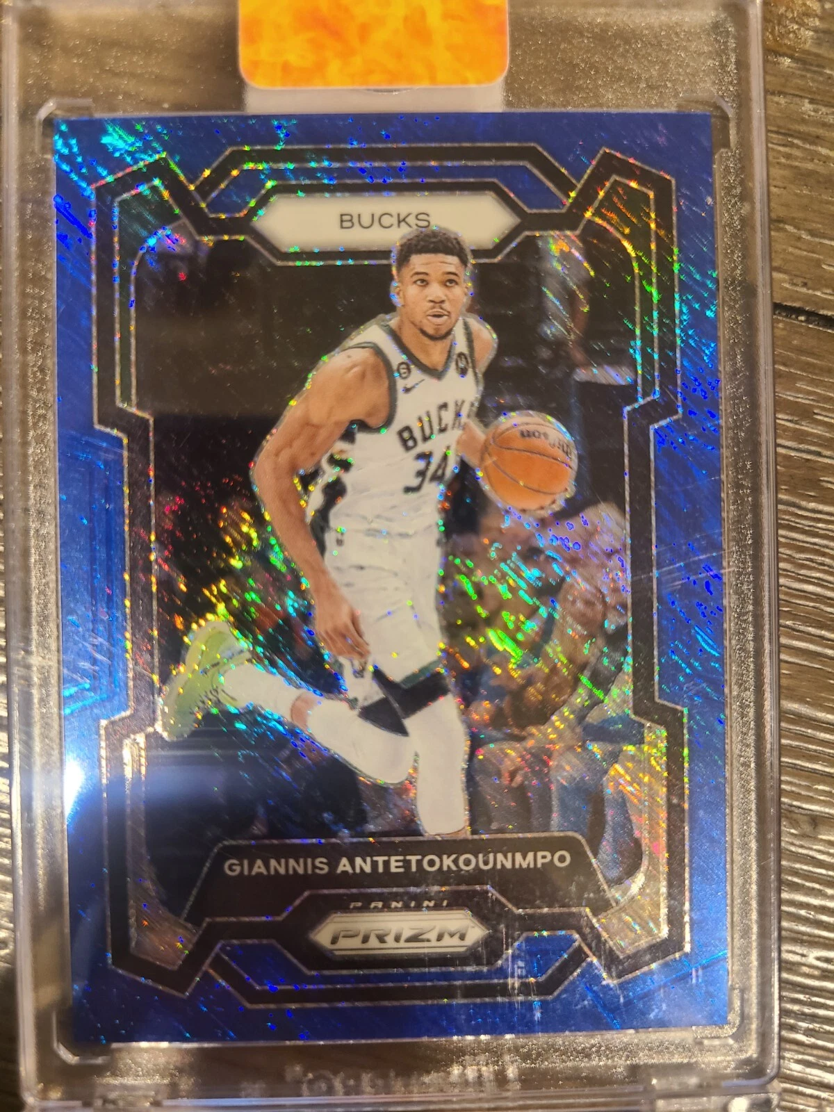 Giannis Antetokounmpo 2023 Prizm #103 Blue Shimmer /35 RAW Price Guide
