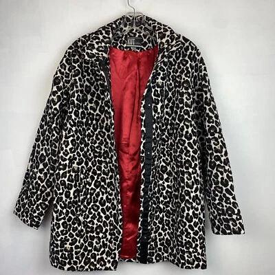 Kut From Kloth Coat Womens Medium Animal Print Snap Lined Old Money Classy - Image 1 of 4