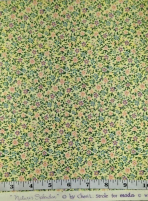 Vintage Natures Splendor Cheri L Strole Moda Cotton Fabrics 1.5yds Sew Quilt - Image 1 of 3