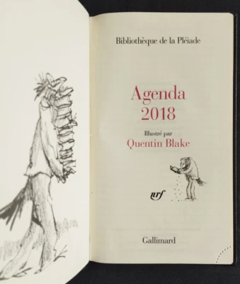 LA PLEIADE AGENDA 2018 illustrata da Quentin Blake Gallimard +NUOVA+ - Photo 1/3
