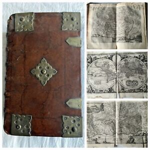 Bible hollandaise rare et colossale « Ravesteyn » en reliure originale 1649, avec toutes les cartes