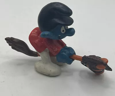 Figura Olímpica Pitufo Jinete Caballo Pitufo Juguete PVC De Colección Figura Peyo Foto 1 de 4