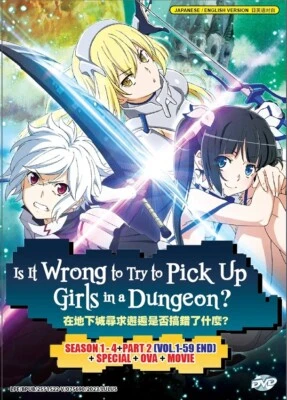 DVD Anime Is It Wrong To Try Pick Up Girls In Dungeon? Season 1-4 +Movie English - Image 1 of 4