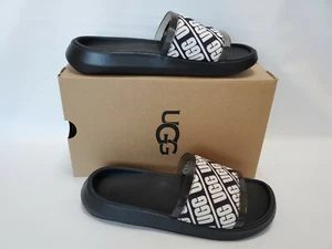 UGG Women's RUETTE slide sandal black 8 - Picture 1 of 7