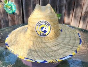  Los Angeles RAMS Bambo Straw Sommerhut Sombrero LIFEGUARD - Bild 1 von 2