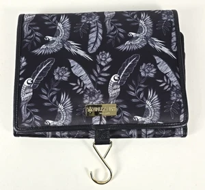Anuschka Wanderlust Printed Fabric Hanging Travel Organizer Jungle Macaws Black - Picture 1 of 4