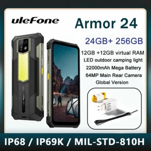 Ulefone Armor 24 Rugged Phone 12GB+256GB 22000mAh 64MP120Hz  NFC  Global Android - Picture 1 of 26