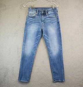 American Eagle Jeans Men’s Teens 26X28 Light Wash Stretchy Airflex Plus Temp Tec - Picture 1 of 14
