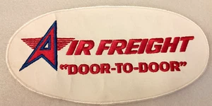 Vintage weiße Luftfracht "Tür zu Tür" 10" Rückseite der Jacke Patch neu NOS 1970er - Bild 1 von 3
