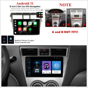 9" 2+32G Android 11 Stereo Radio GPS Navi For Toyota Yaris Sedan Carplay 2006-12 - Foto 1 di 12