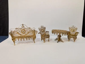 Miniature Silver Filergra furniture - Picture 1 of 10