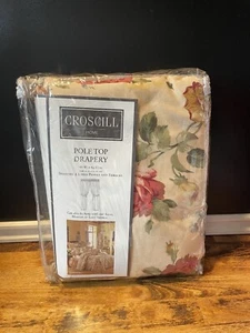 Croscill Corsage 2 Lined Panels Pole Top Drapery Tiebacks Curtains 78”X 84” - Picture 1 of 7