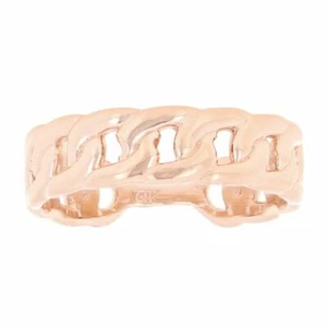 14 Karat Rotgold Kubanischer Gliederring Kette Vorsteckring Bandgröße 6,75 - 3,6 Gramm - Bild 1 von 3