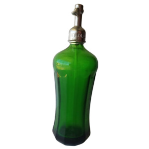 HOME DECOR | VINTAGE BOTTLE Green Glass Kauffman Beverage Co Spritzer Bottle