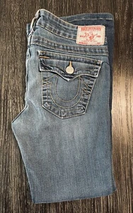 True Religion Jeans Becky Bootcut Jeans Made in USA Womens Size 29 Triple Stitch - Picture 1 of 8