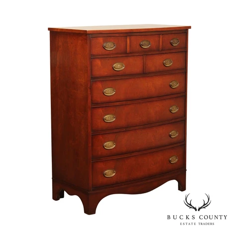 Hepplewhite Style Vintage Mahogany Tall Chest Cover