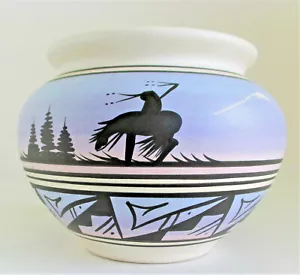 Tazón de cerámica navajo vintage firmado por Ann - Imagen 1 de 9