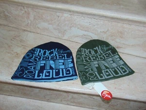 2 NEW Virgin Records Rock Steady Hip Hop Soul Rebel Reversible Beanie Unisex - Picture 1 of 6