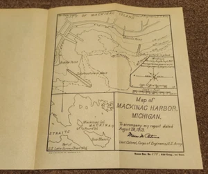 1913 MACKINAC HARBOR MICHIGAN ENGINEERING MAP 8 x 9! - Picture 1 of 2