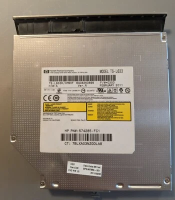 HP ProBook 4530s CD-RW/DVD+RW Rewriter Drive - 574285-FC1 - Model TS-L633 - Image 1 of 4