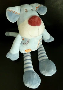 R5.* DOUDOU PELUCHE KIABI CHIEN BLEU ORANGE NEZ ROUGE BLANC EXCELLENT ETAT - Foto 1 di 4