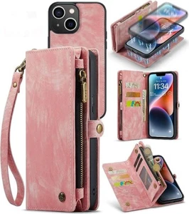 CaseMe Geldbörse Hülle für iPhone 14 Plus 6,7 Pink - Bild 1 von 2