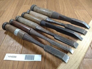 Cincel japonés vintage tataki Nomi Japón firmado antiguo 17.15.15.12.9.8 mm HH696 - Imagen 1 de 18