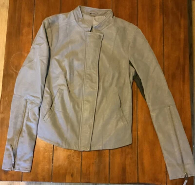 Free people grey faux leather Moto jacket size 2 - Image 1 of 4