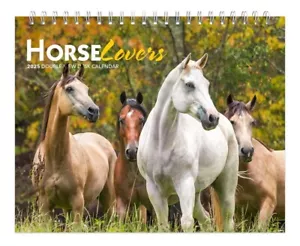 Horse Lovers | Calendario de escritorio caballete mensual de doble vista 2025 7,5 x 6 pulgadas - Imagen 1 de 2