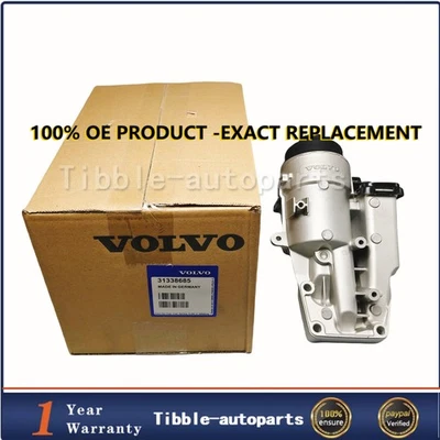 Oil Filter Housing 31338685 For 04-16 Volvo S40 V50 S60 V60 XC60 XC70 C30 C70 US - Imagem 1 de 4