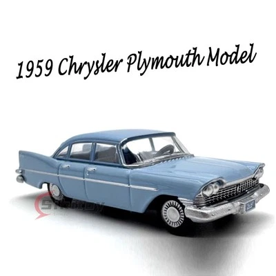 Chrysler Plymouth 1959 azul sedán modelo deportivo diecast coche de colección 1:87 Foto 1 de 4