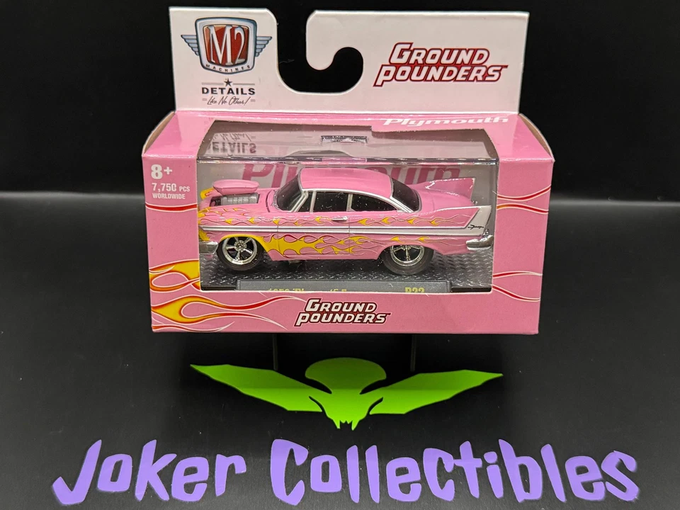 M2 Machines Ground Pounders Pink 1958 Plymouth Fury R22 21-09 - Image 1 of 1